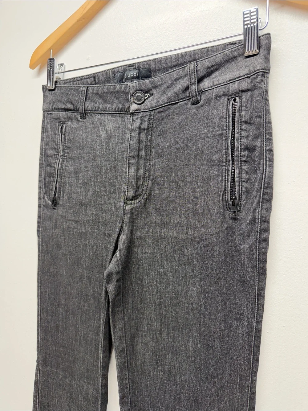 Gucci Jeans Cotton Denim Pants Skinny Mid Rise Tom Ford Era Black IT 42 US 6